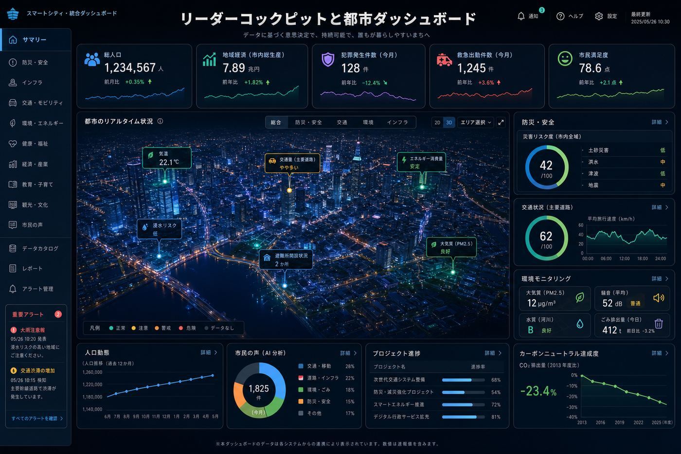 Leadership Cockpit and City Dashboard